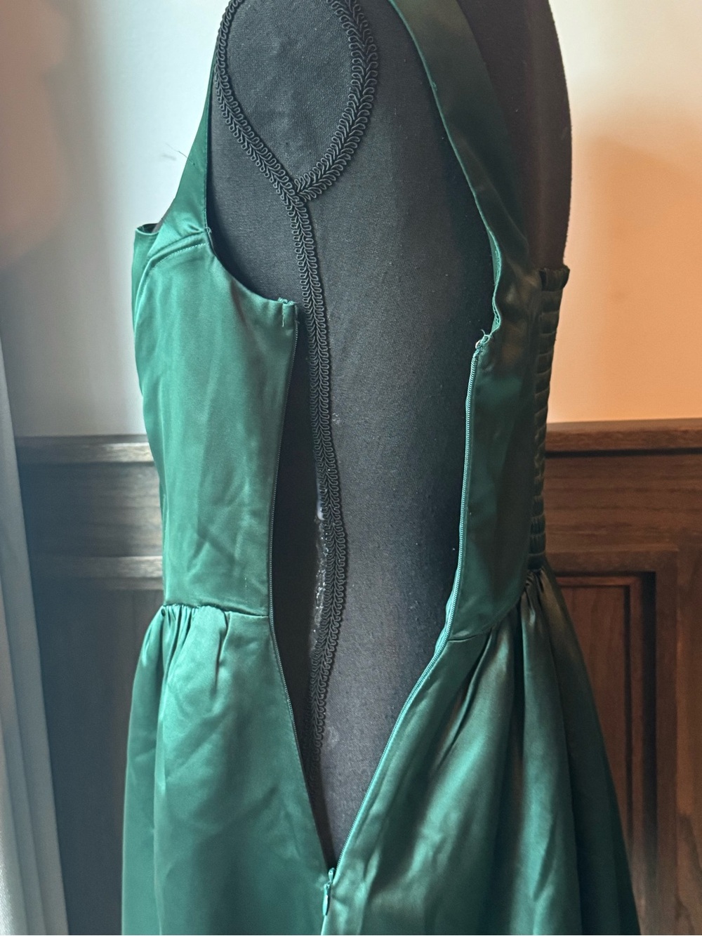 wild fable Dark Green Square-Neck Fit & Flare Mini Dress medium - Picture 7 of 9